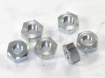 6 each Triumph Norton BSA 1/4 x 26 tpi CEi nut 1959 to 1968 whitworth Hex