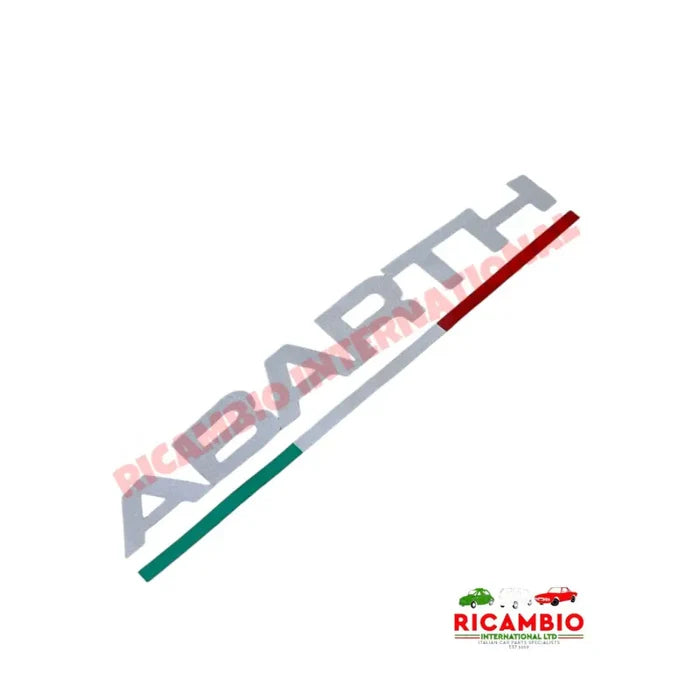 Abarth Decal - Various Applications - White - Abarth