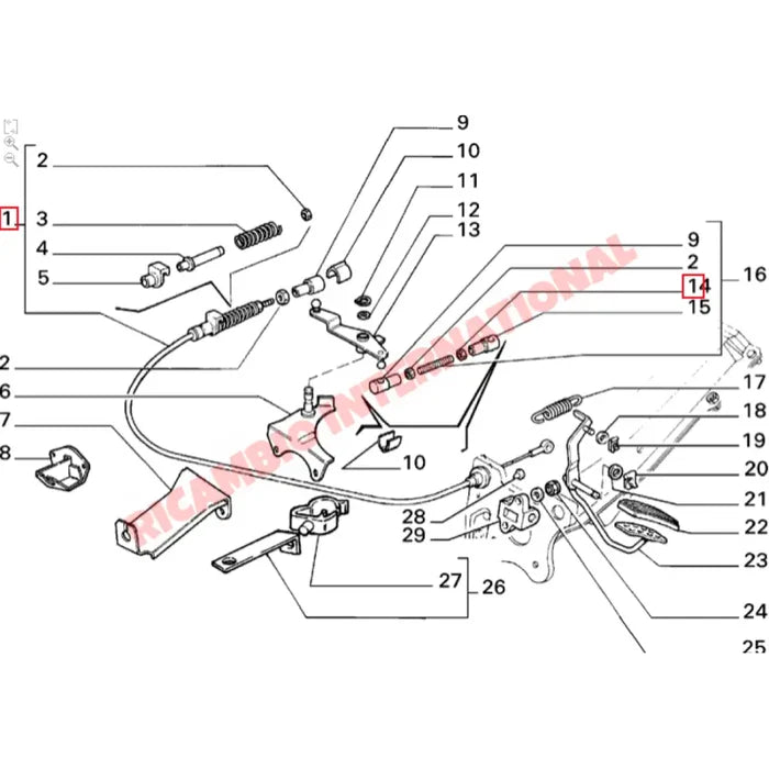 Accelerator Cable (LHD) - Lancia Delta - Cables