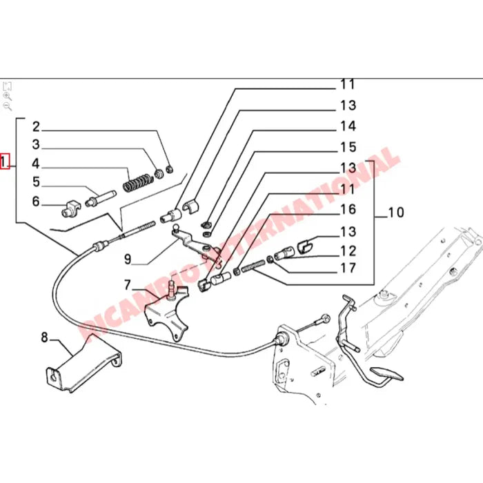 Accelerator Cable (LHD) - Lancia Delta - Cables