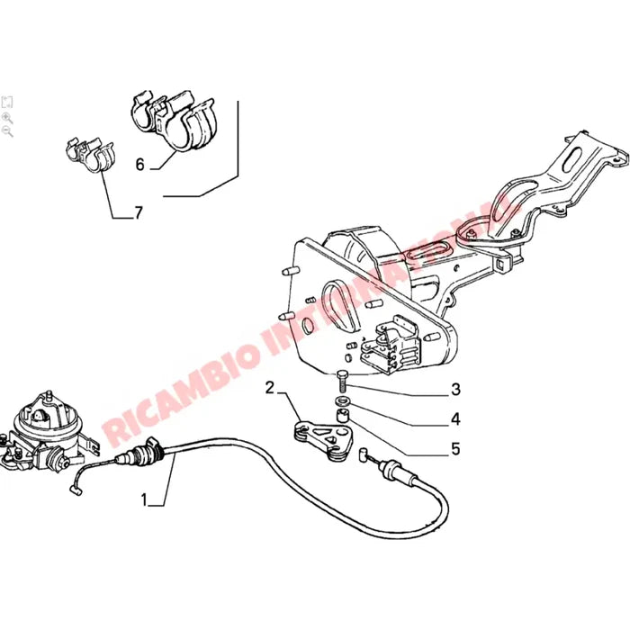 Accelerator Cable RHD - Lancia Dedra 1.6 - Cables