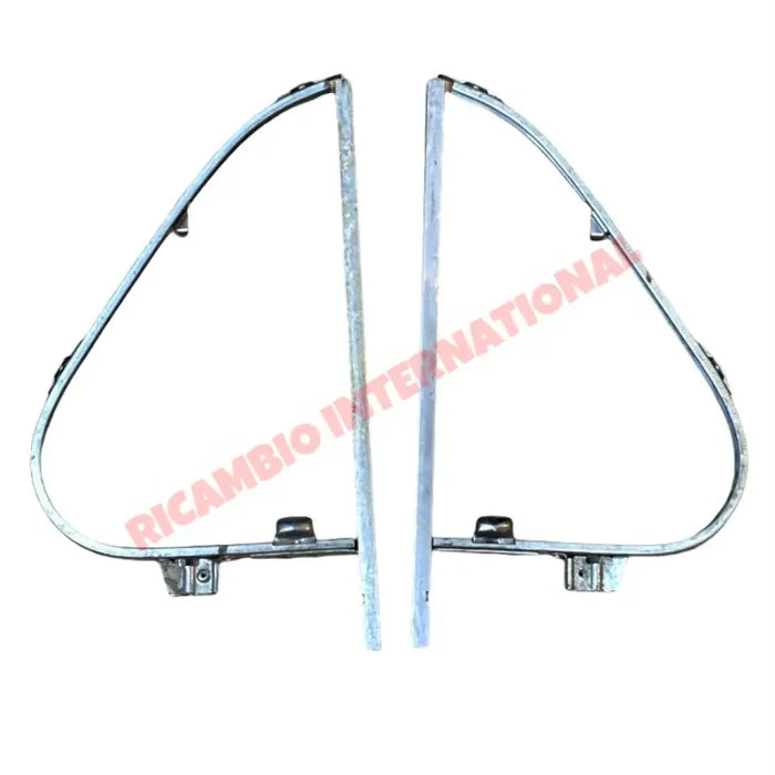 Aluminium Quarter Light Frame Assembly Kit - Fiat 600 - Chrome - Aluminium & Exterior Trim Parts