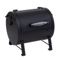 Black American Gourmet smoker with spring-assisted lid.