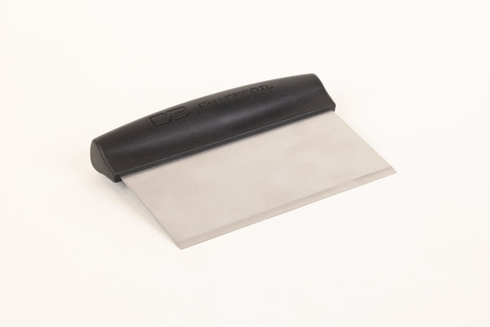Black Char-Broil scraper with metal blade.