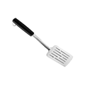Black-handled stainless steel spatula with slotted head, "CHARDON" branding.