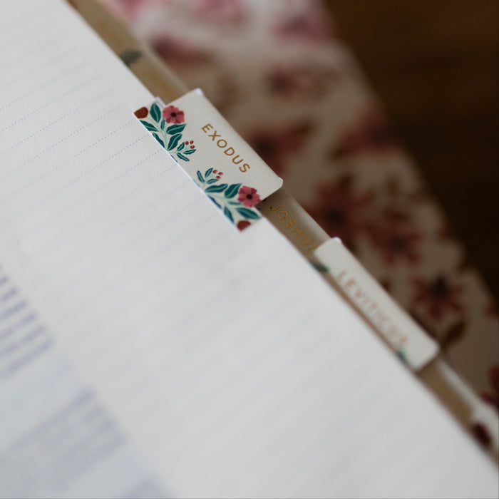 Bible Tabs | Burgundy Blooms