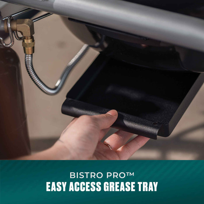 Bistro Pro™ black drawer organizer with flexible hose attachment.