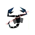 Black Abarth Scorpion Decal Sticker (Small) - Badges & Emblems
