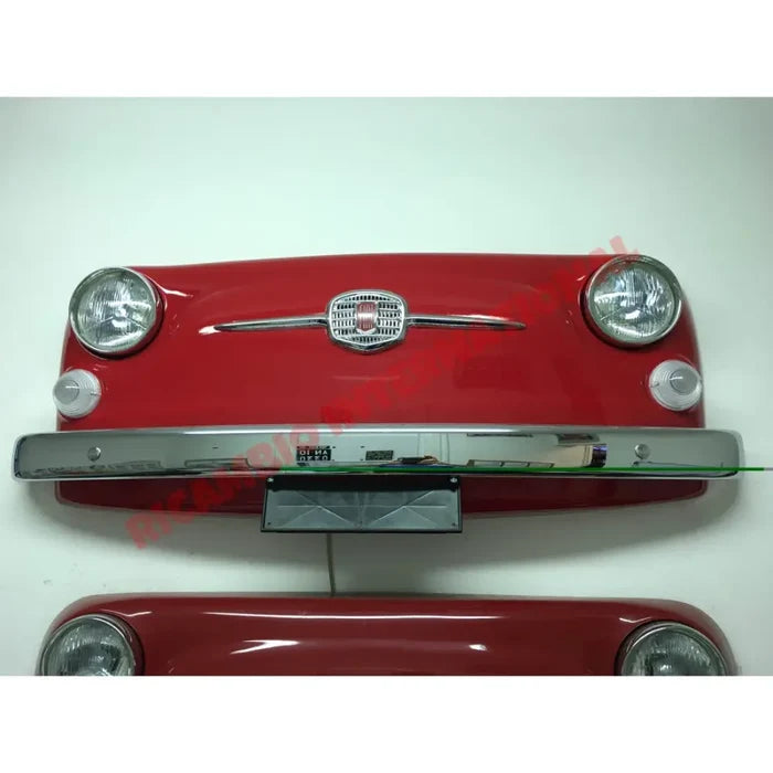 Black Plastic Front Number Plate Plinth & Fittings - Classic Fiat 500 - Exterior Parts and Trim