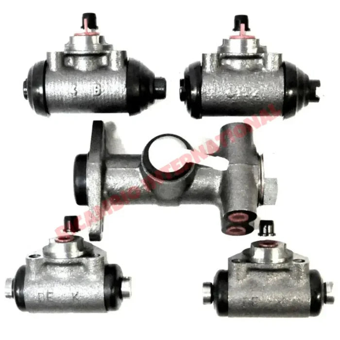 Brake Cylinder Hydraulic Kit (4 Wheels)- Classic Fiat 500 - Brakes & Associated Items