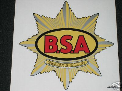 BSA Cycles side cover decal Clubman Empire Star vinyl