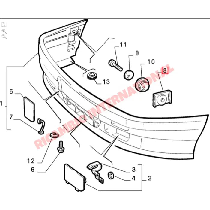 Bumper Bracket/Plate - Lancia Delta Dedra - Lancia