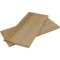 Light brown wooden planks, stacked, natural finish.