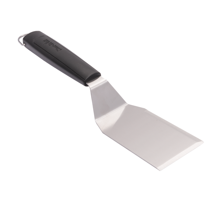 Black-handled stainless steel spatula with "Cuisinart" branding.