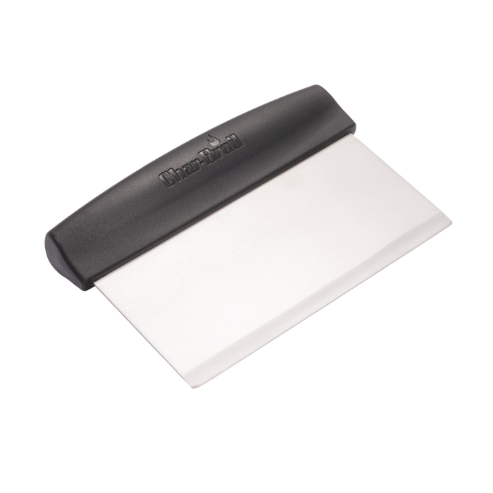 White Char-Broil cleaning pad with black handle.