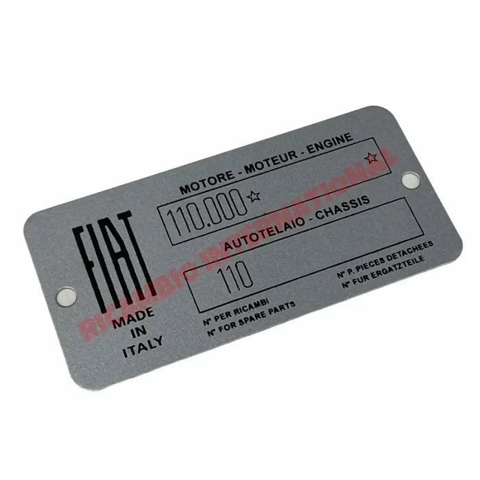 Chassis Plate - Classic Fiat 500 - Body Panels