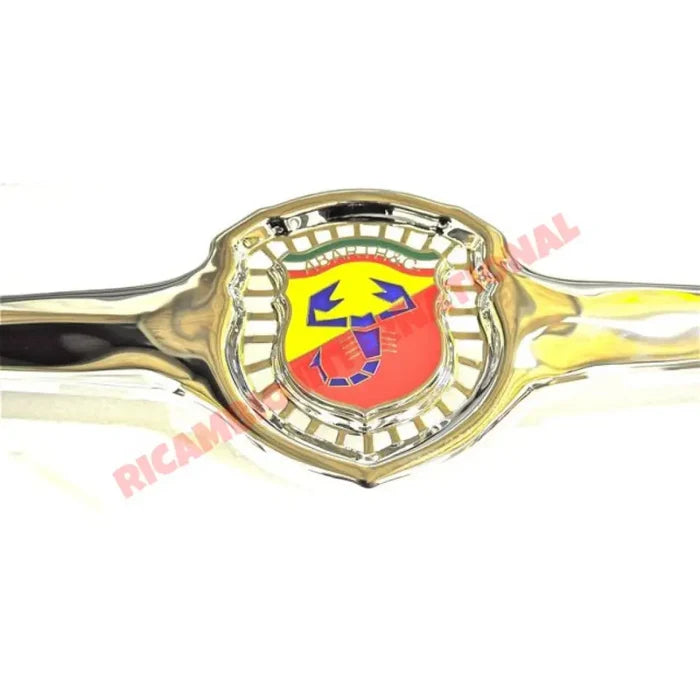 Chrome Abarth Front Badge/Grill - Classic Fiat 500 - Bumpers & Assorted Exterior Trim