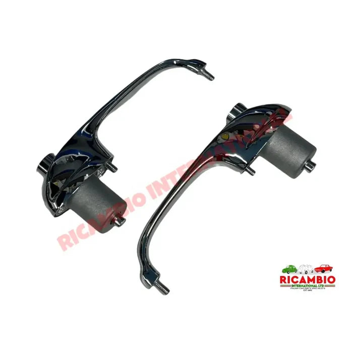 Chrome Outer Door Handle Kit - Autobianchi Bianchina all models - Handles - Locks and Catches