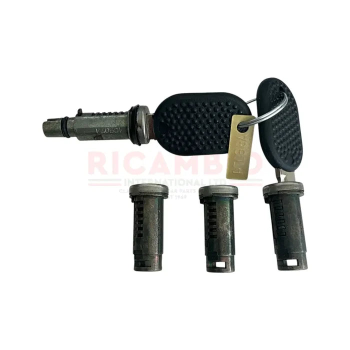Complete Barrel Kit & Keys (4 piece) - Fiat 126 - Handles - Locks and Catches