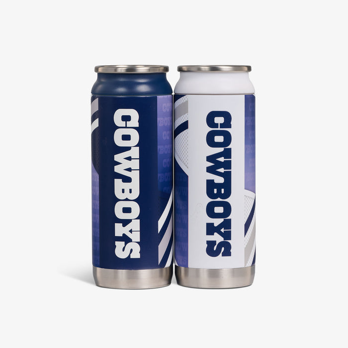Back View | Dallas Cowboys Home & Away 16 Oz Can 2-Pack::::Durable stainless steel