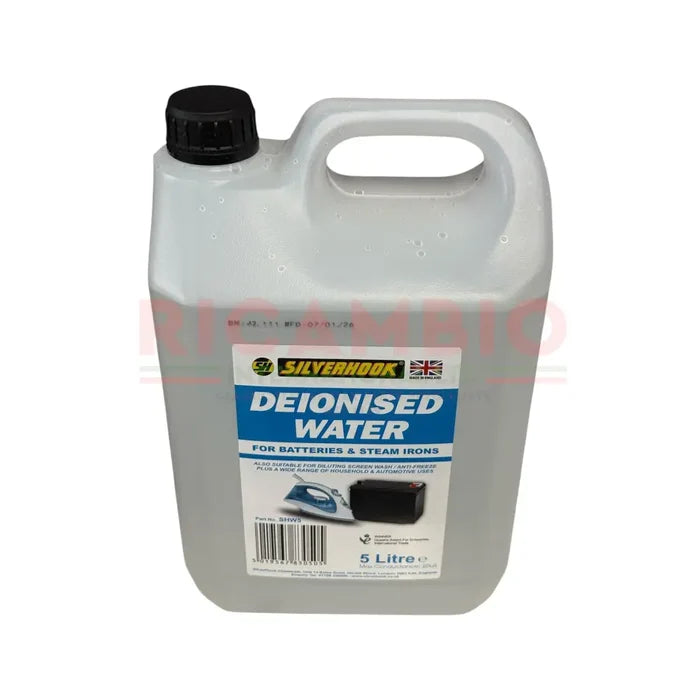 De-ionised Water - 5 Litre - Service Items