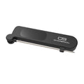 Black digital meat thermometer with foldable stainless steel probe and Char-Broil logo on top. Compact and portable design.