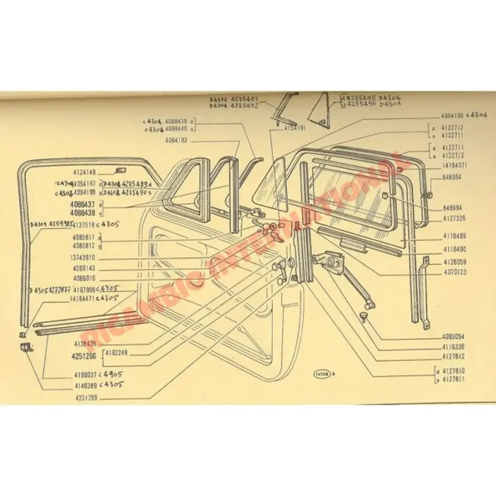 Door Window Channel (20 x metre roll) - Classic Fiat 500 126 600 850,900 - Window Seals & Associated Parts