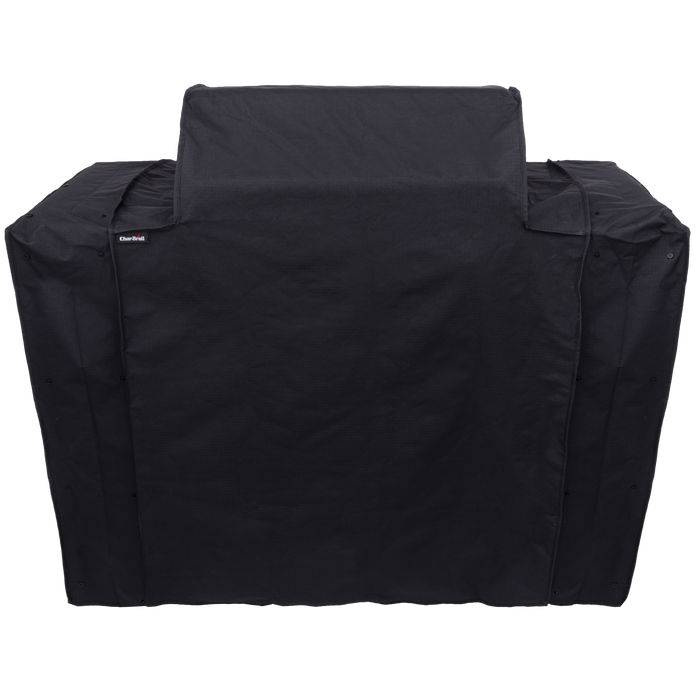 Black grill cover by Char-Broil, protective outdoor equipment cover.