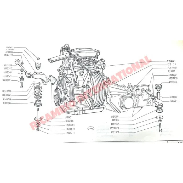 Engine Mount Spring - Fiat 850 - Engine & Engine Parts