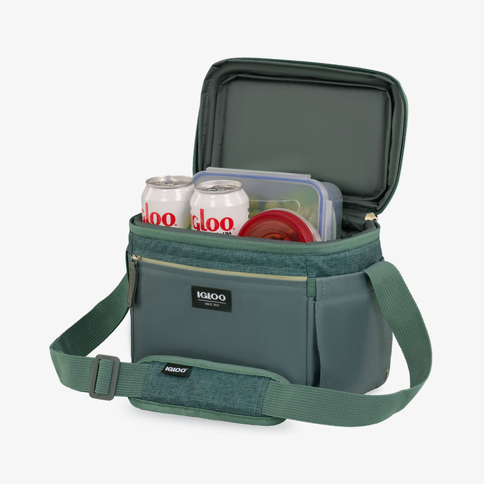 Open View | Everyday Lunch Rounded Cube Cooler Bag::Spruce::MaxChill insulation