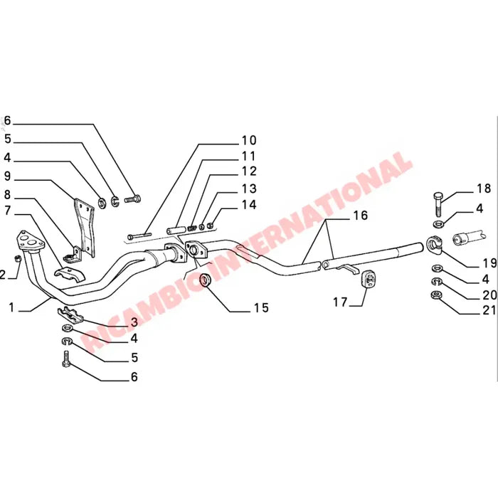 Exhaust Down Pipe Sealing Ring - Classic Fiat Panda Lancia Y10 - Gaskets and Seals