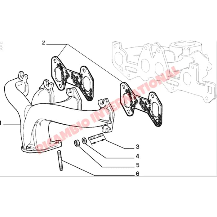 Exhaust Manifold - Fiat Uno,Panda Lancia Y10 Autobianchi Y10 - Exhaust