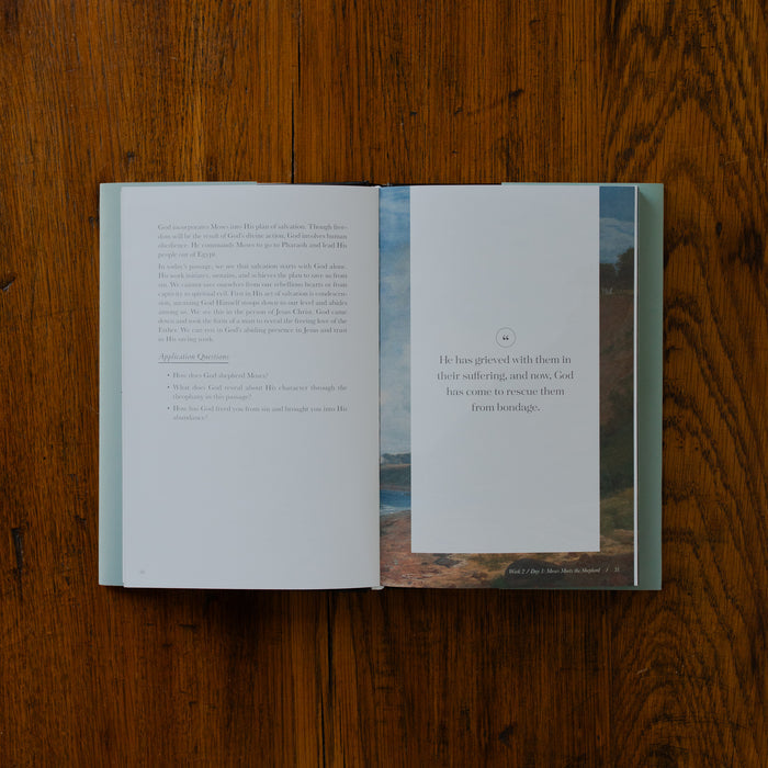Face to Face Hardcover opened to the applications questions on a wooden table
