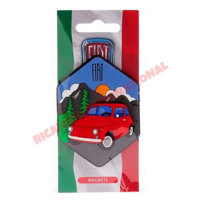 Fiat 500 Dolomite Mountains Magnet - Toys - Gifts & Novelty Items