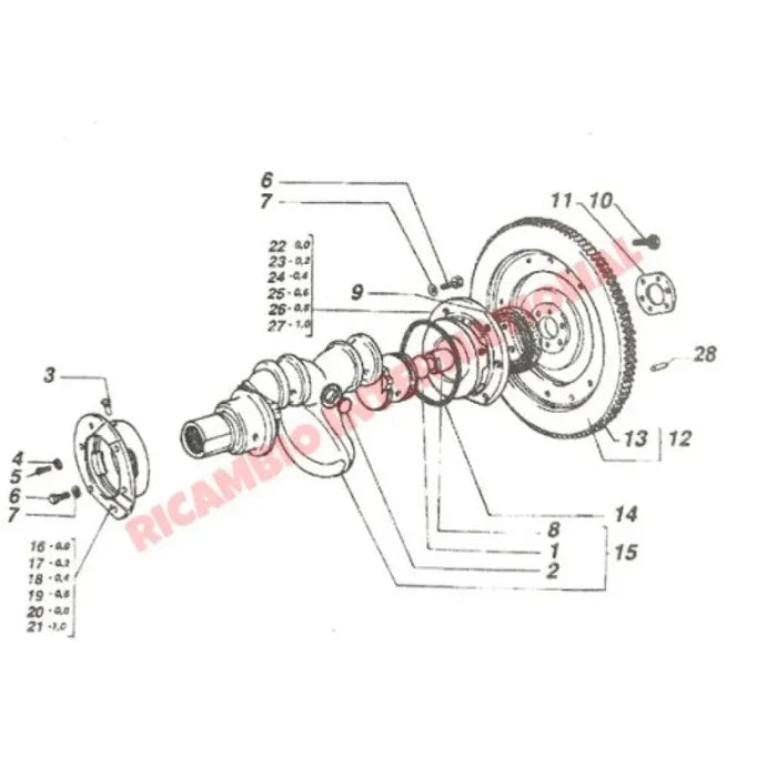 Flywheel Securing Plate - Classic Fiat 500 126 - Gearbox and Parts