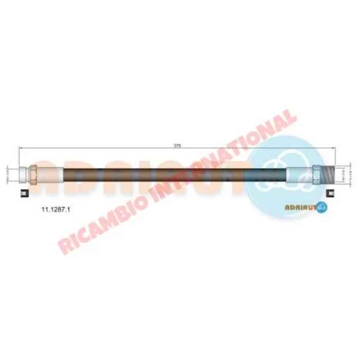 Front Brake Hose - Fiat 1300,1500 - Brake Parts & Components