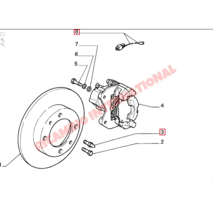 Front Brake Pad Wear Sensor Lead - Lancia Delta - Lancia Delta Integrale