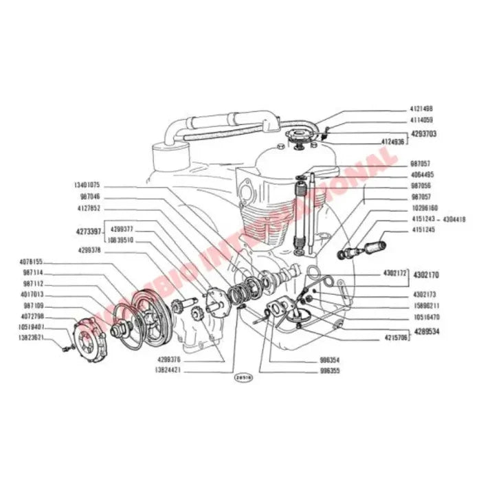 Front Crank Pulley Cover Seal & Bolt Kit - Classic Fiat 500 126 - Engine & Associated Items