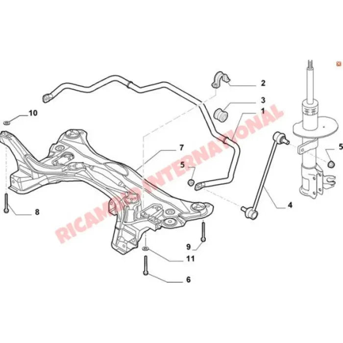 Front Drop Link/Tie Bar - New Fiat Panda - Steering - Shaft & Suspension