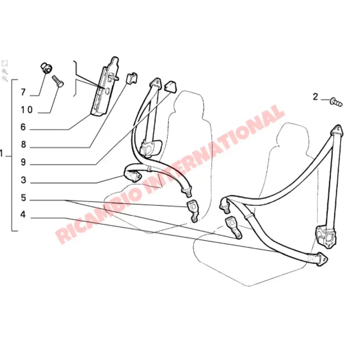 Front Seat Belt Kit - Lancia Y10 - Lancia Y10