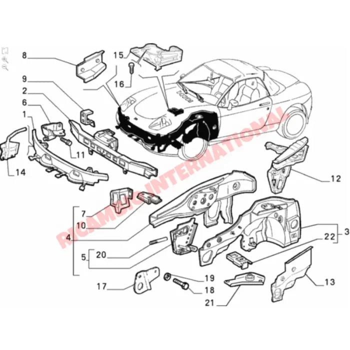 Front X Member - Fiat Barchetta - Bodywork Panels & Bumpers