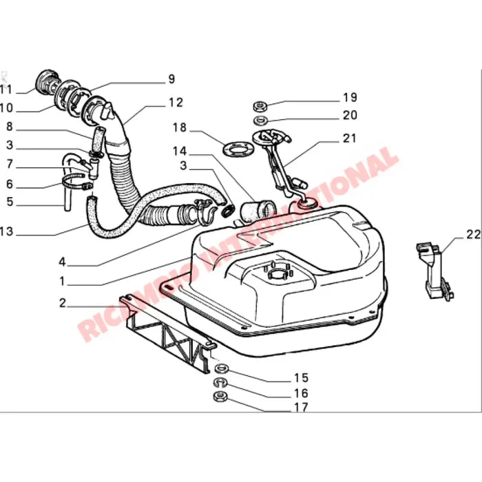 Fuel Filler Hose - Classic Fiat Panda 4x4 - Fuel System