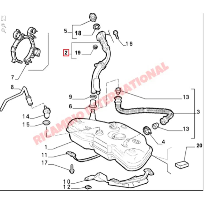 Fuel Filler Hose - Fiat Punto MK1 - Fuel System