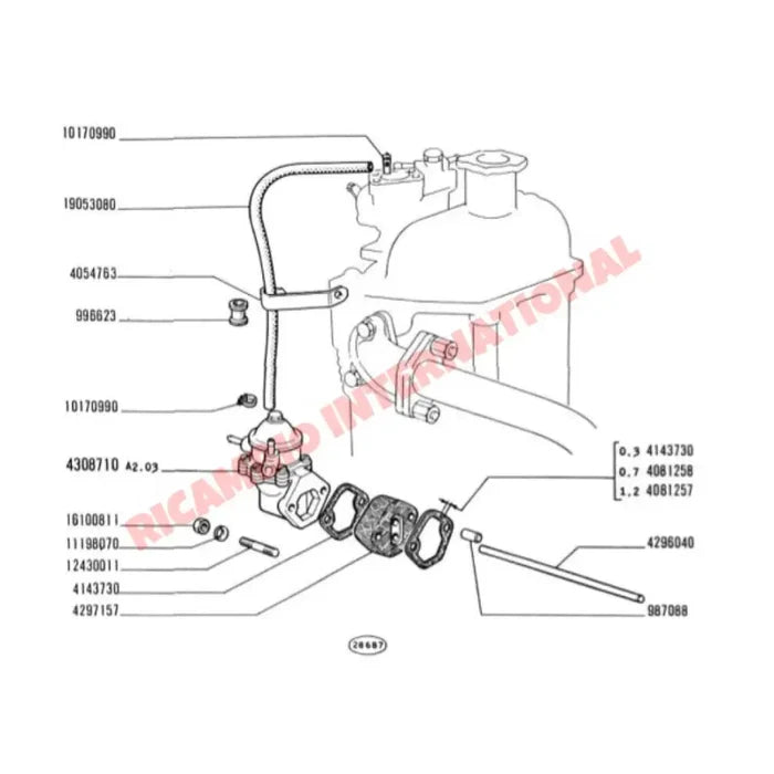 Fuel Pump - Classic Fiat 500 126 600 - Fuel System