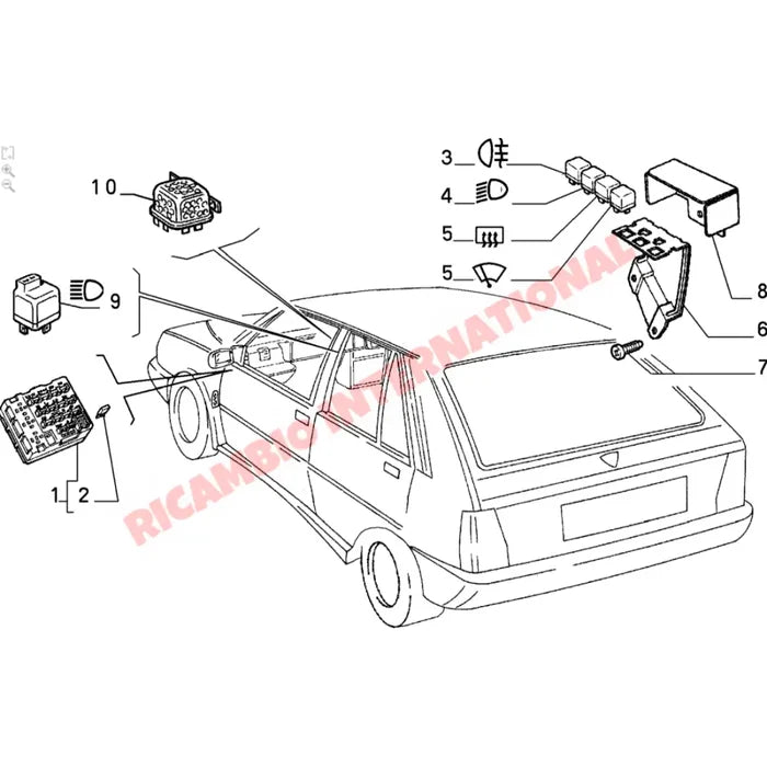 Fuse Box - Lancia Delta Integrale - Ignition and Electrical Items