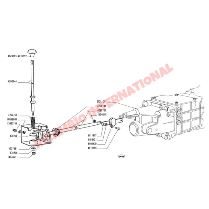Gear Lever - Classic Fiat 500 N/D/F/L all models - Gearbox and Parts