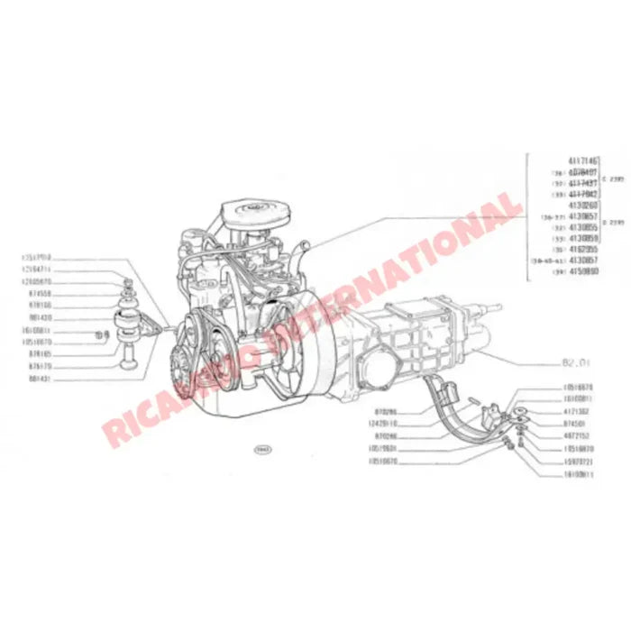 Gearbox Cradle - Fiat 600 & Multipla - Clutch and Transmission Parts