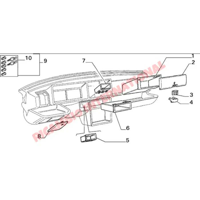 Glove Box Barrel & Keys - Lancia Delta Integrale,Evolution - Handles - Locks and Catches