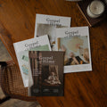 Gospel at home magazines on a wooden table