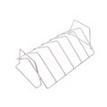 Silver wireframe organizer with multiple compartments.